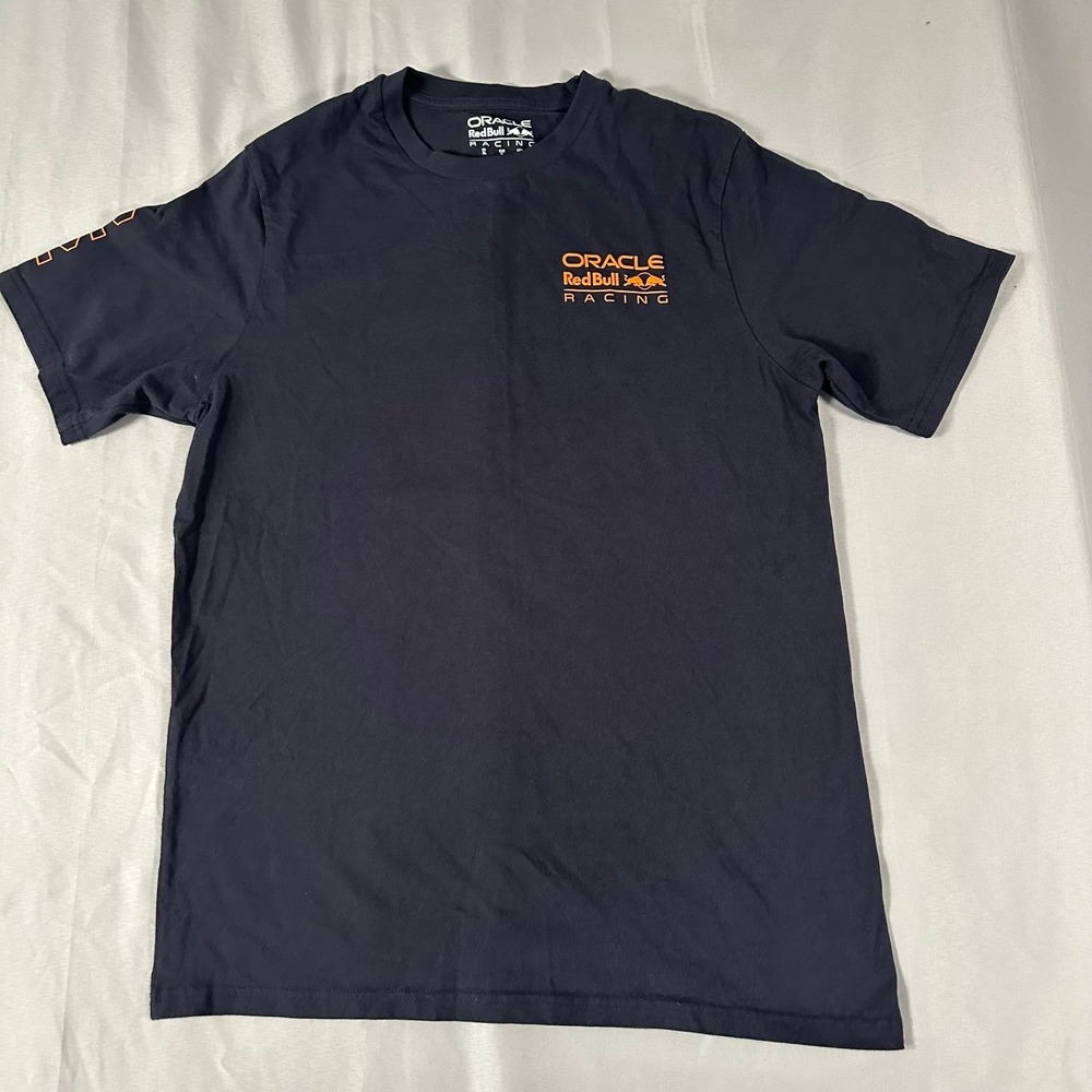 Castore Oracle Red Bull Racing Max Verstappen MV1 T-Shirt Navy Mens Extra Large